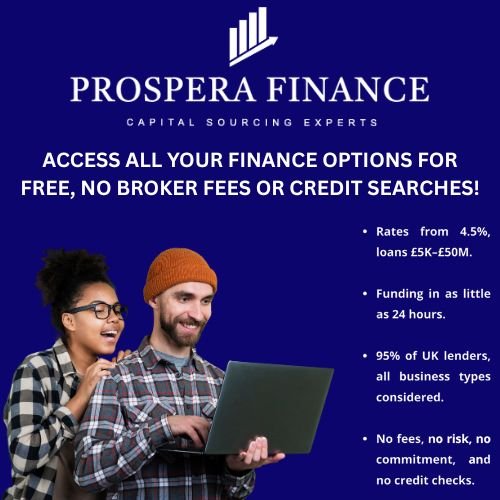 Two business owners getting access to all their business finance options through Prospera Finance.